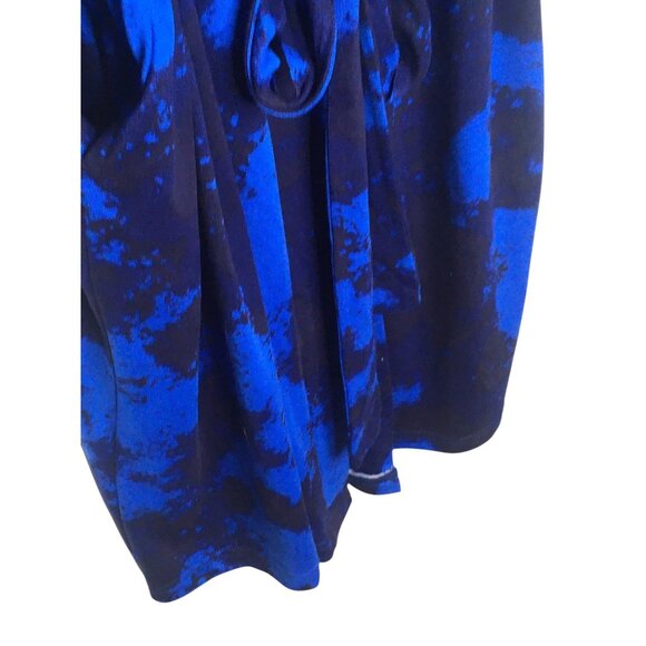 BumbleBella by Jill Martin Robe Womens 1X Blue Black Tie Waist Lounge Pockets - Picture 15 of 16